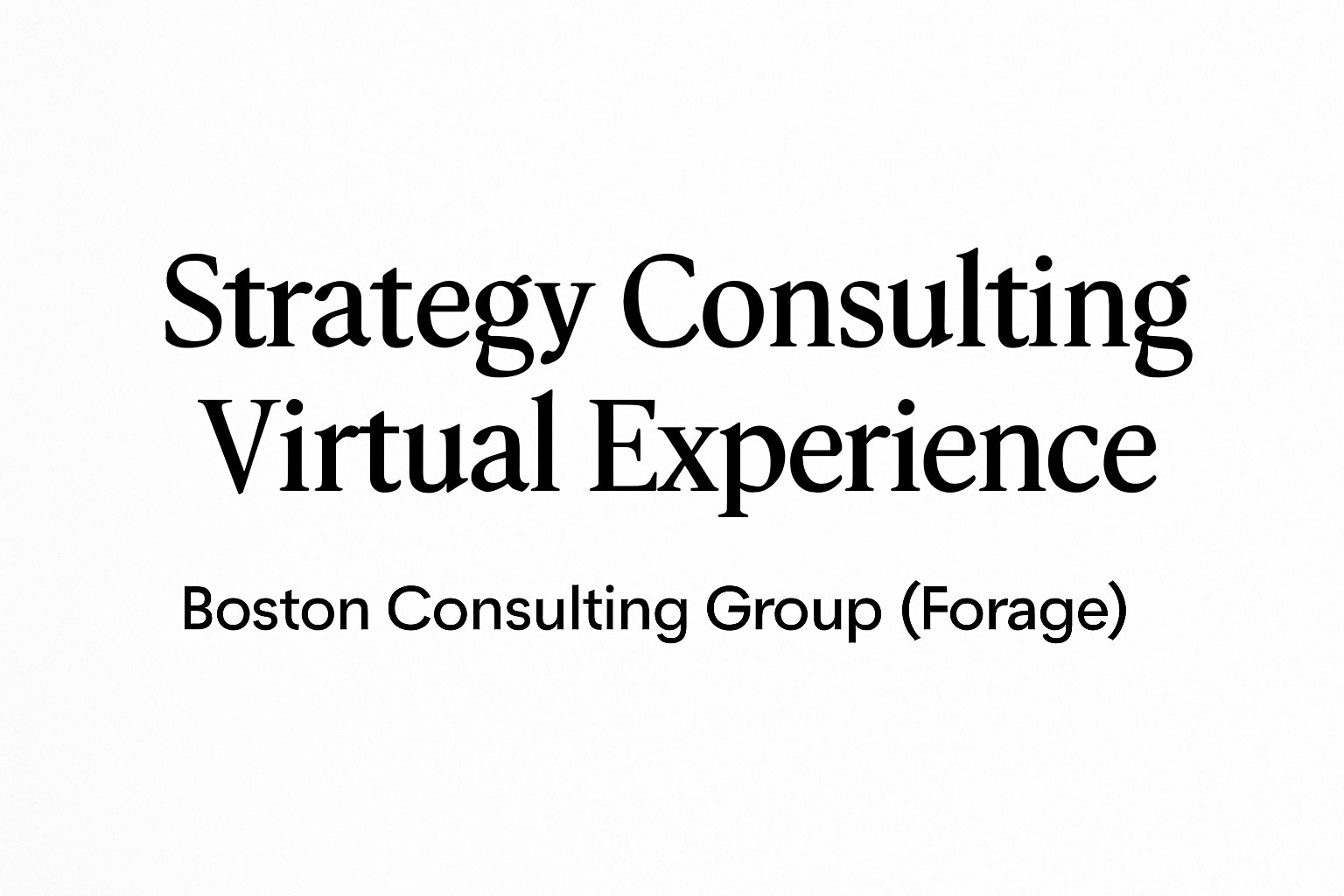 BCG Strategy Consulting